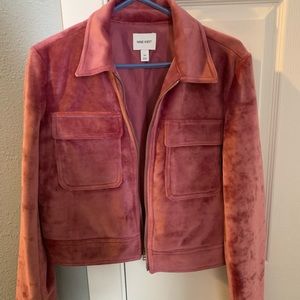 Pink velvet jacket